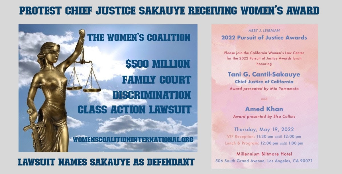 PROTEST CHIEF JUSTICE SAKAUYE RECEIVING WOMEN’S AWARD